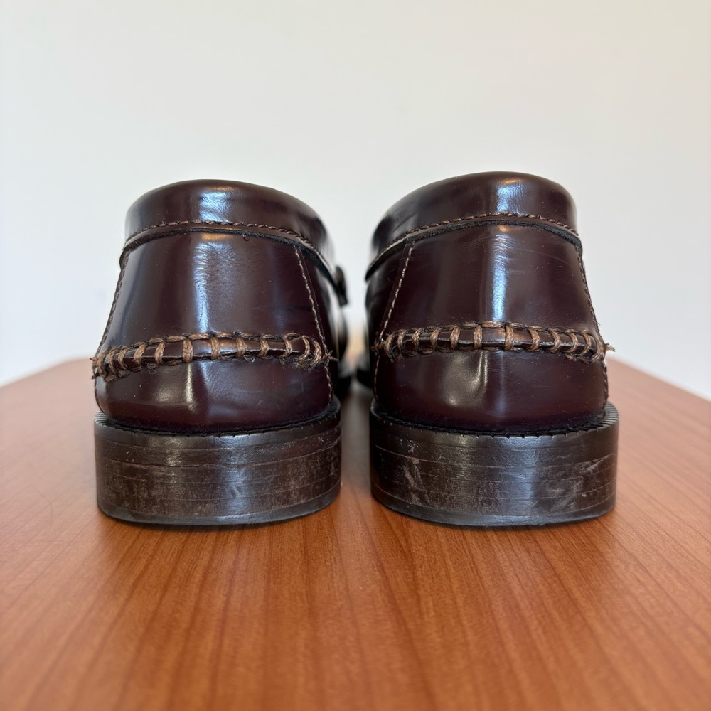 Ann Mashburn Dark Chocolate Brown Italian Leather Loafers size 38 - Picture 2 of 8